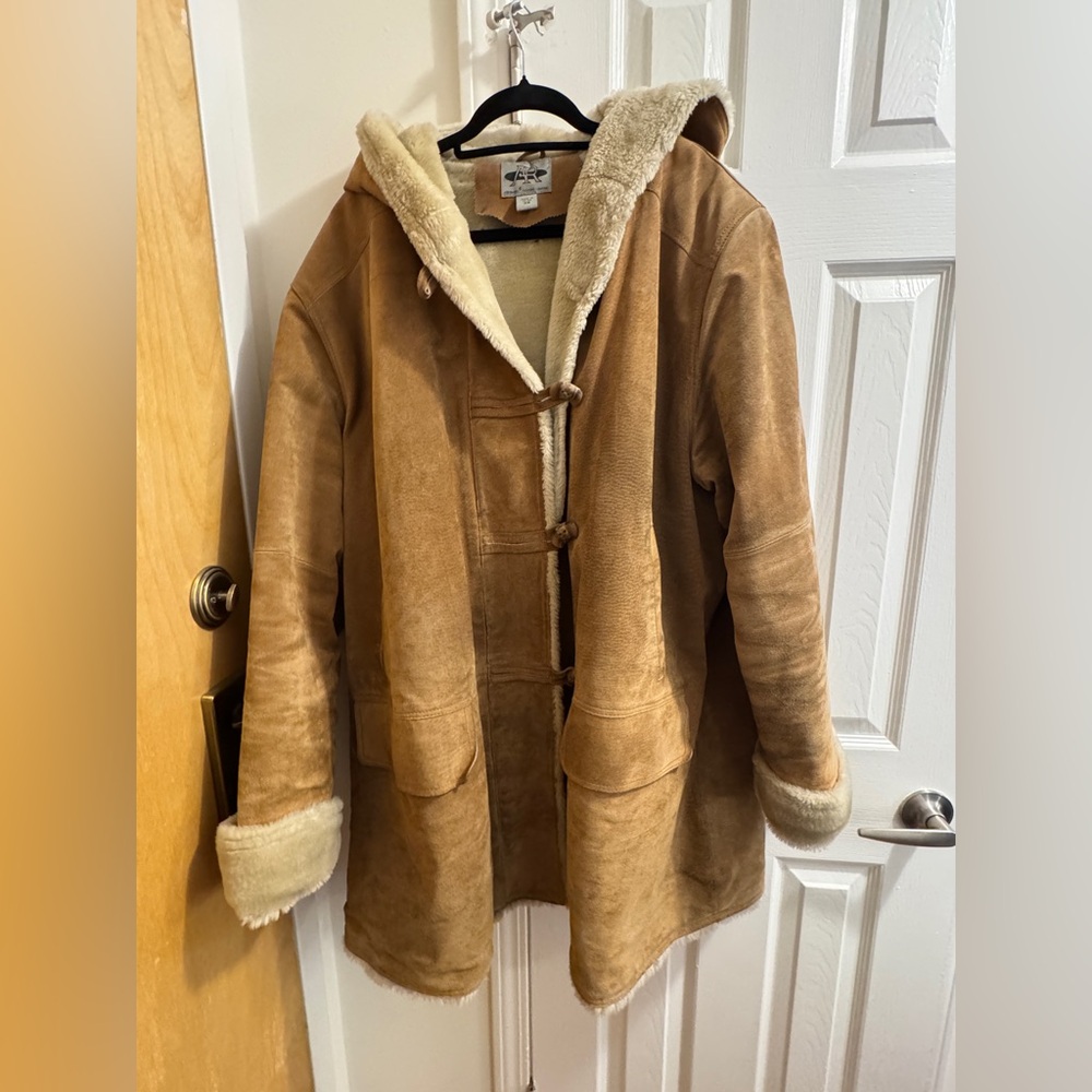 Bernardo Tan Shearling Coat